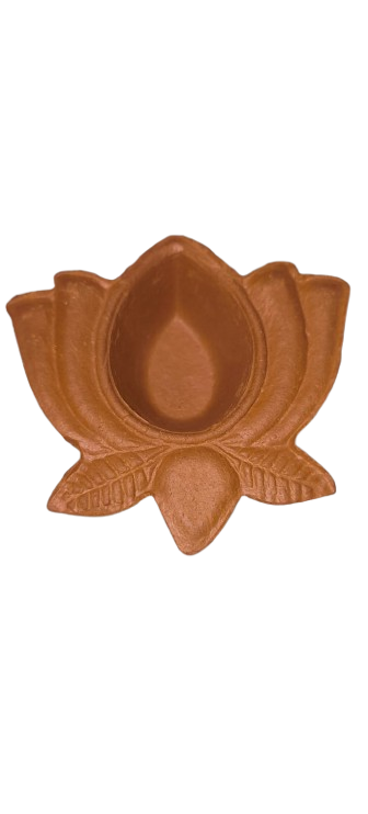 Lotus Terracotta Diya | Traditional Clay Oil Lamp for Pooja & Aarti
